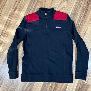 Women's Vineyard Vines Size Small Green 1/4 Zip Pullover Sweater